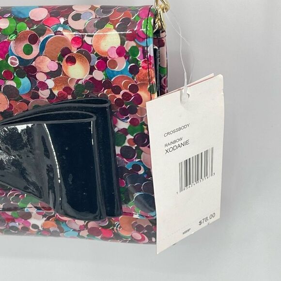 Betsey Johnson Womens Clutch Sling Bag Multicolor Gold Chain Bowknot Adjustable - Picture 12 of 15